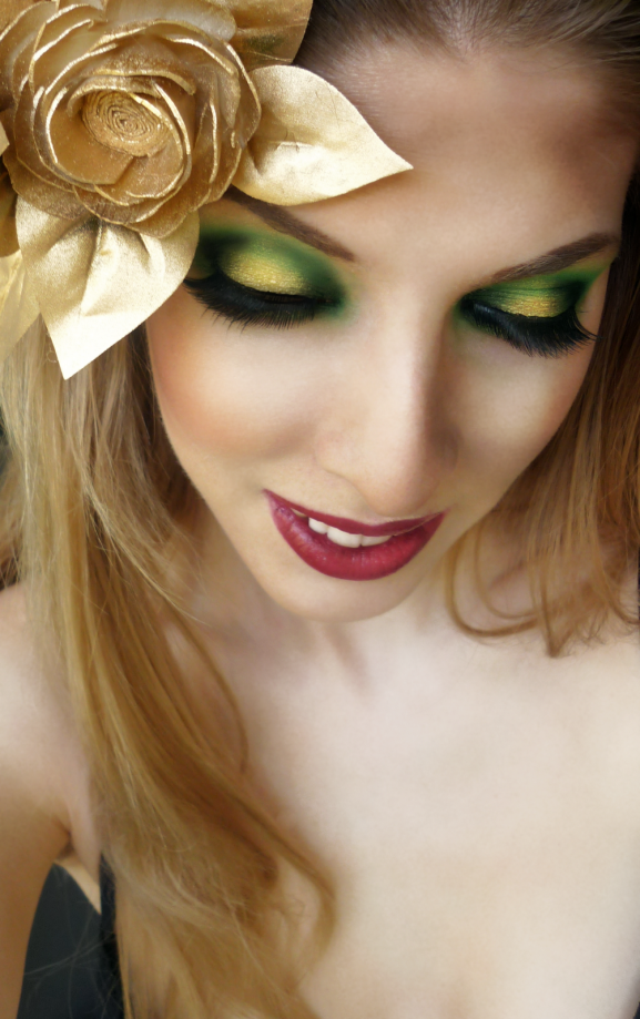 groene kerst make up loo