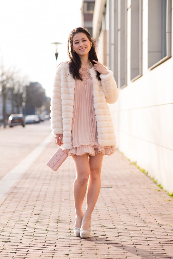 My-Huong-SheinSide-dress-outfit-faux-fur