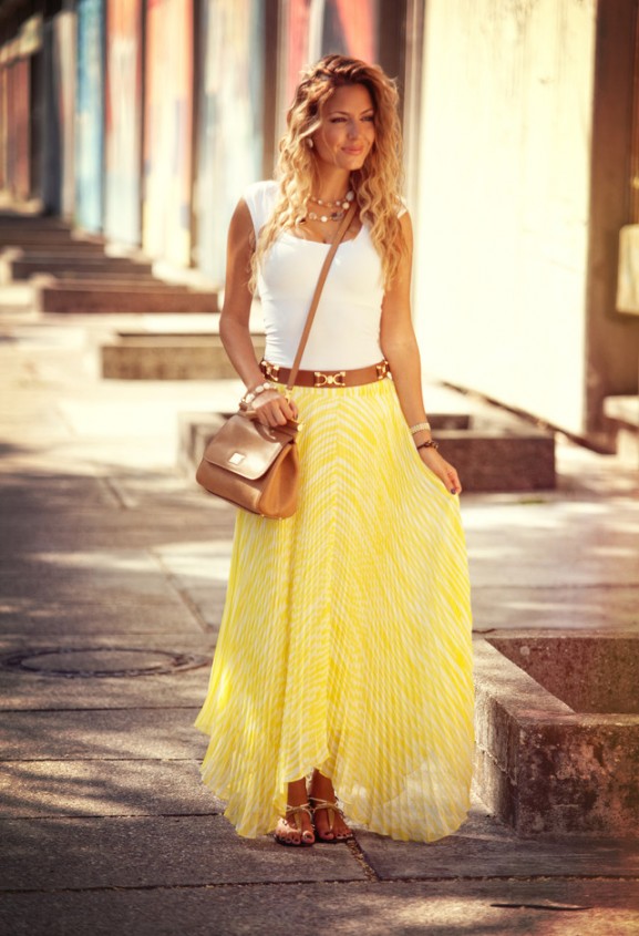 maxi dress yellow ibiza