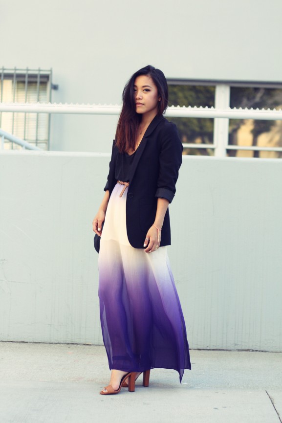 ombre maxi dress