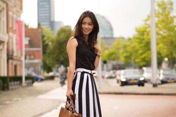 my-huong-striped-dress-black