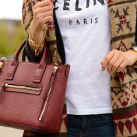 Mango-bordeaux-rood-aztec-tshirt-celine-paris