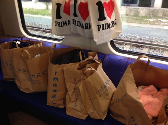 Primark shoppen in de trein terug naar Leeuwarden