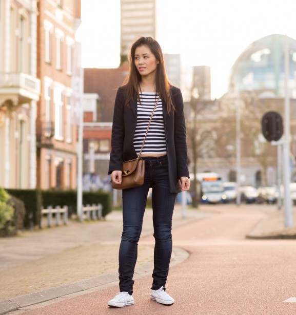 outfit-vanilia-blazer-striped-top