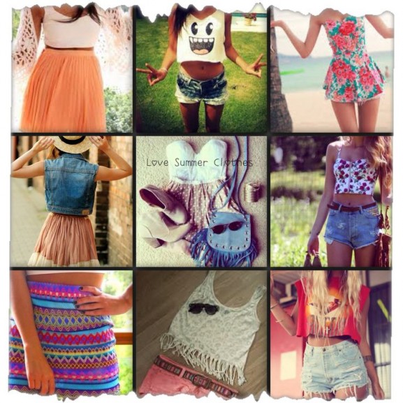 summer clothes collage 2016