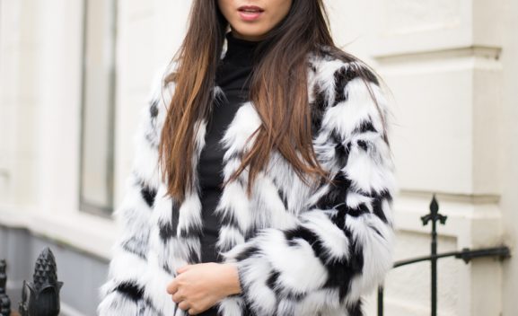 Faux-fur-white-black