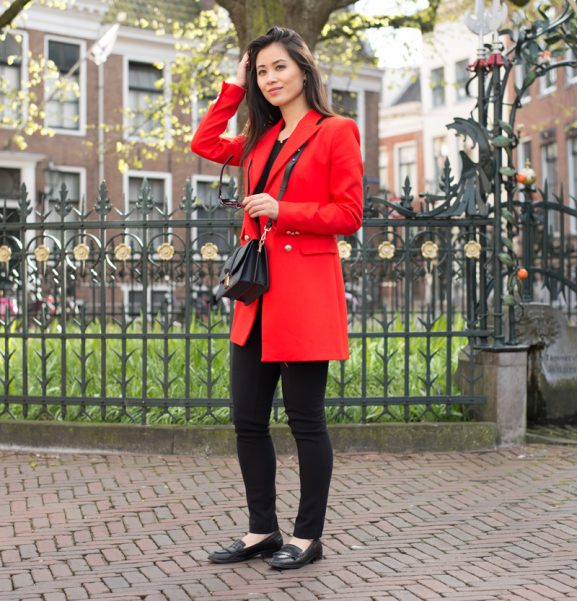 red-jacket-zara-loafers-manfield