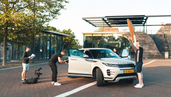 BAckstage commercial range rover